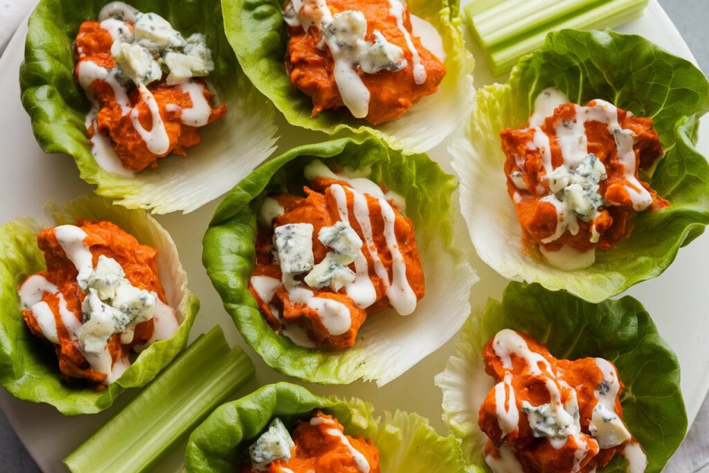 Buffalo Chicken Lettuce Wraps