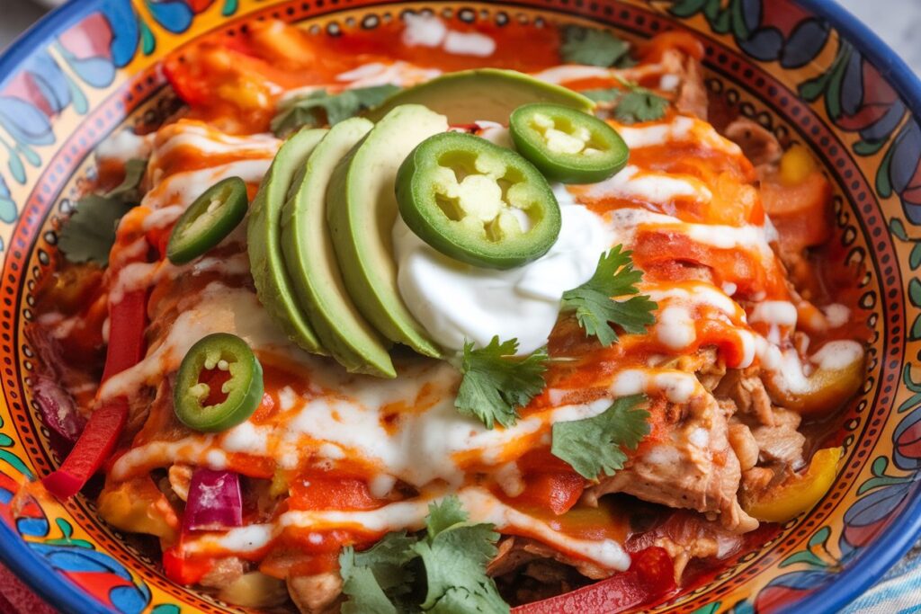Keto Chicken Enchilada Bowl