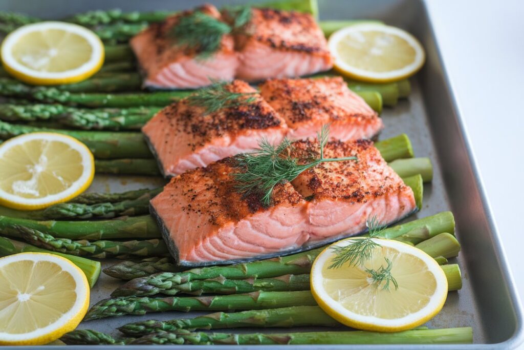 Sheet Pan Salmon with Asparagus