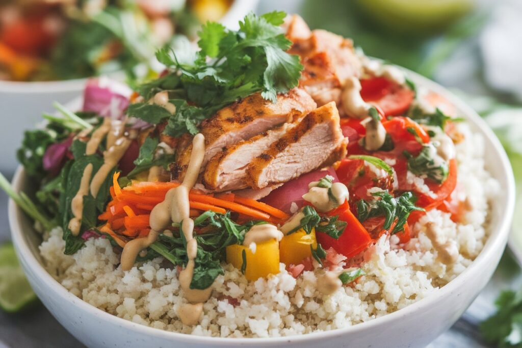 colorful cauliflower rice