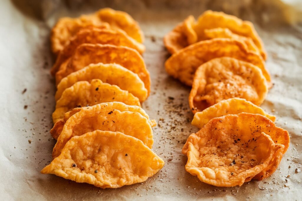 golden cheese crisps